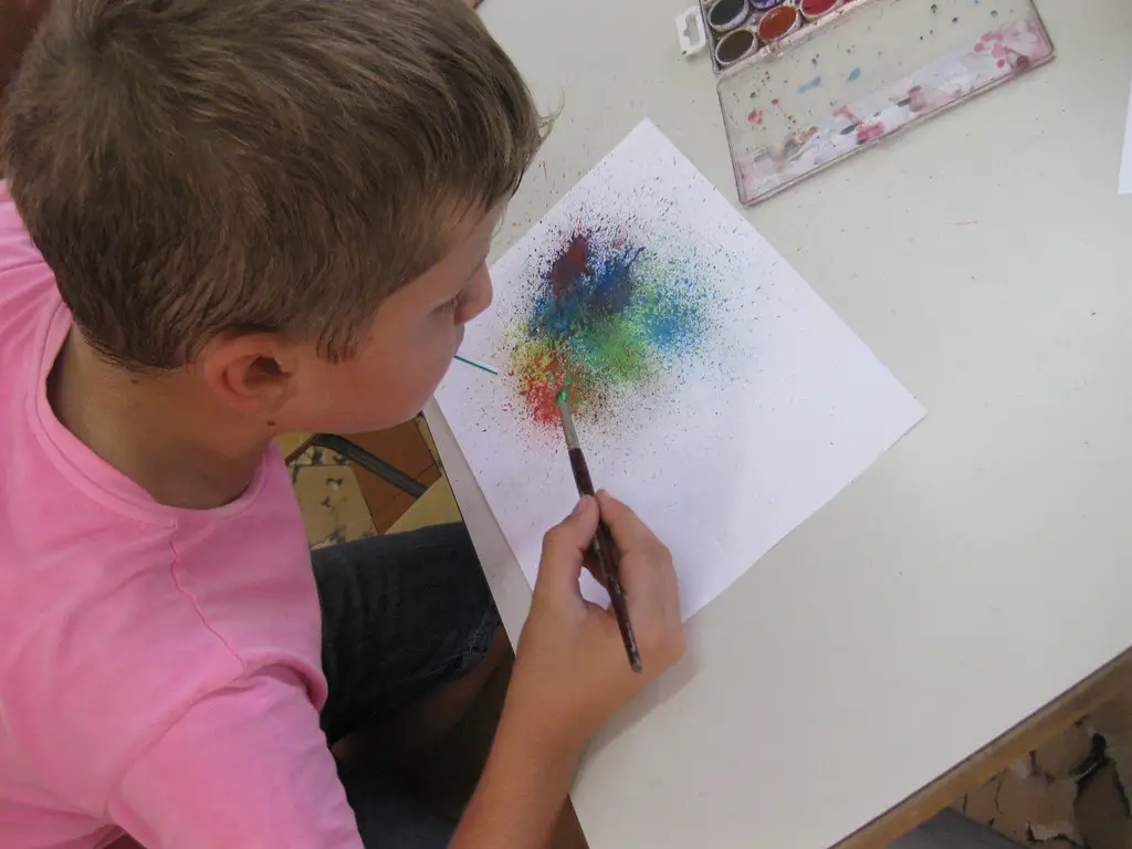 101 Fun Activities to Do with Kids at Home: Try Blow Painting