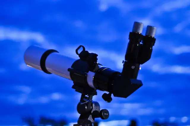 Telescope at dusk