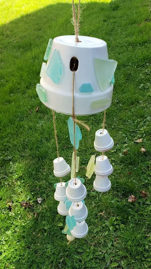 Completed DIY wind chime