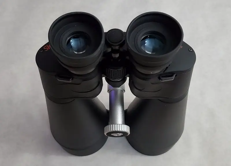 Upright view of Celestron 20x80 binoculars
